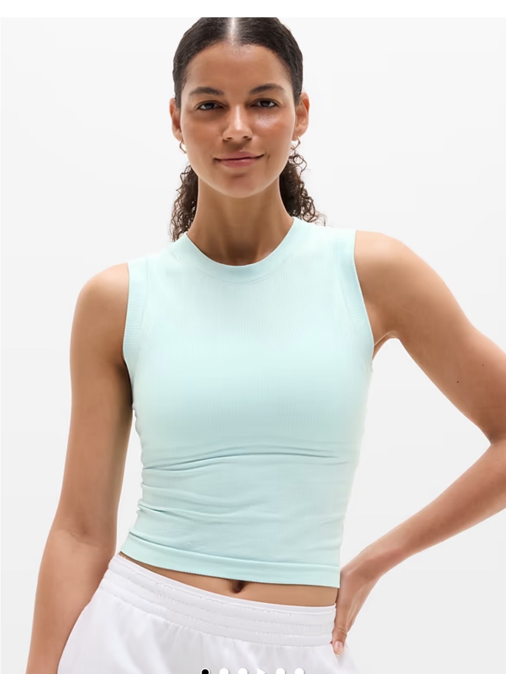 2 Athleta Renew Seamless Muscle Tanks — Bright Pink & Light Mint